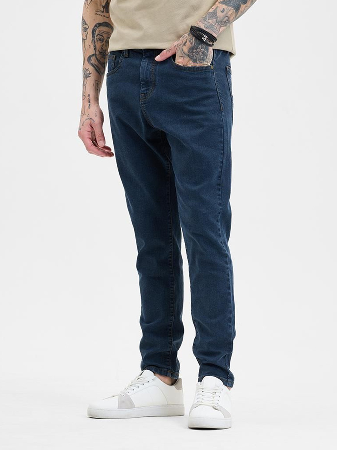 

Snitch Men Smart Slim Fit Stretchable Jeans, Blue