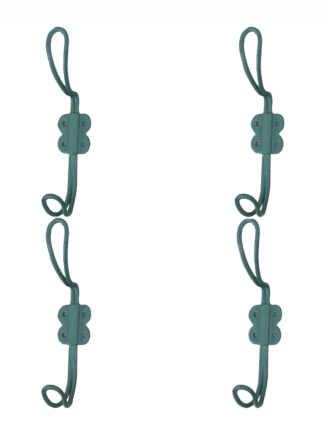 

IndianShelf Green 4 Pieces Iron Wall Hooks