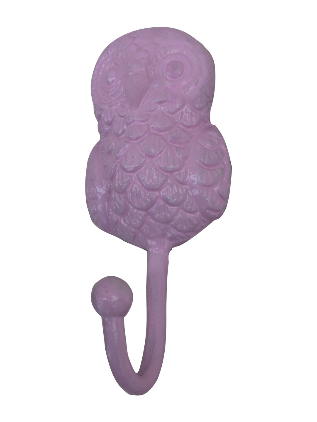 

IndianShelf Pink Textured Iron Owl Shaped Wall Hooks