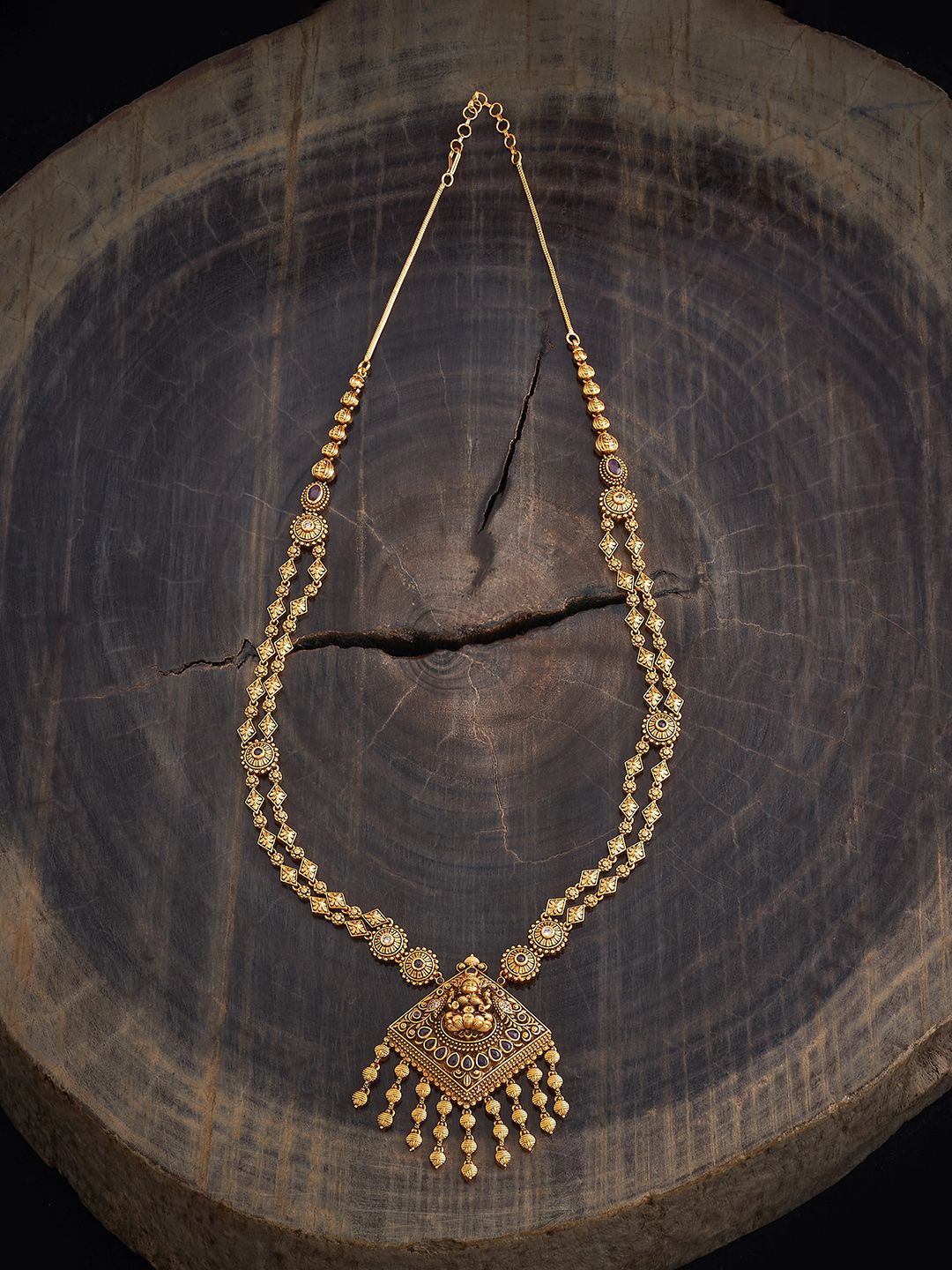 

Kushal's Fashion Jewellery Gold-Plated Antique Necklace