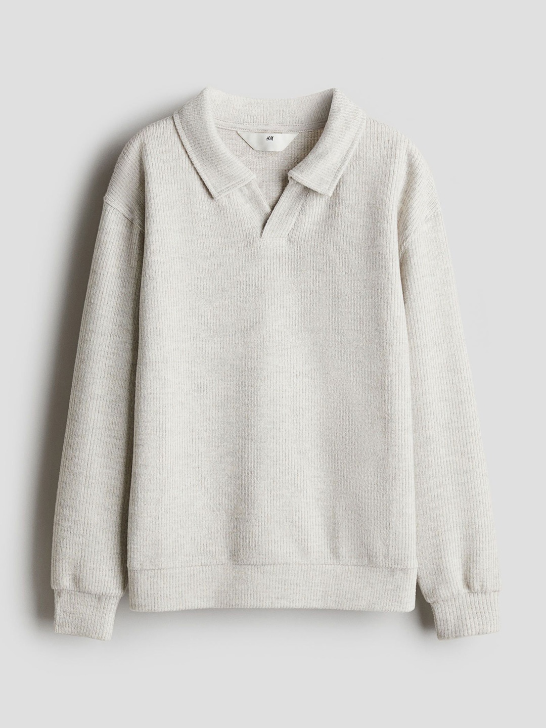

H&M V-Neck Polo Shirt, Grey