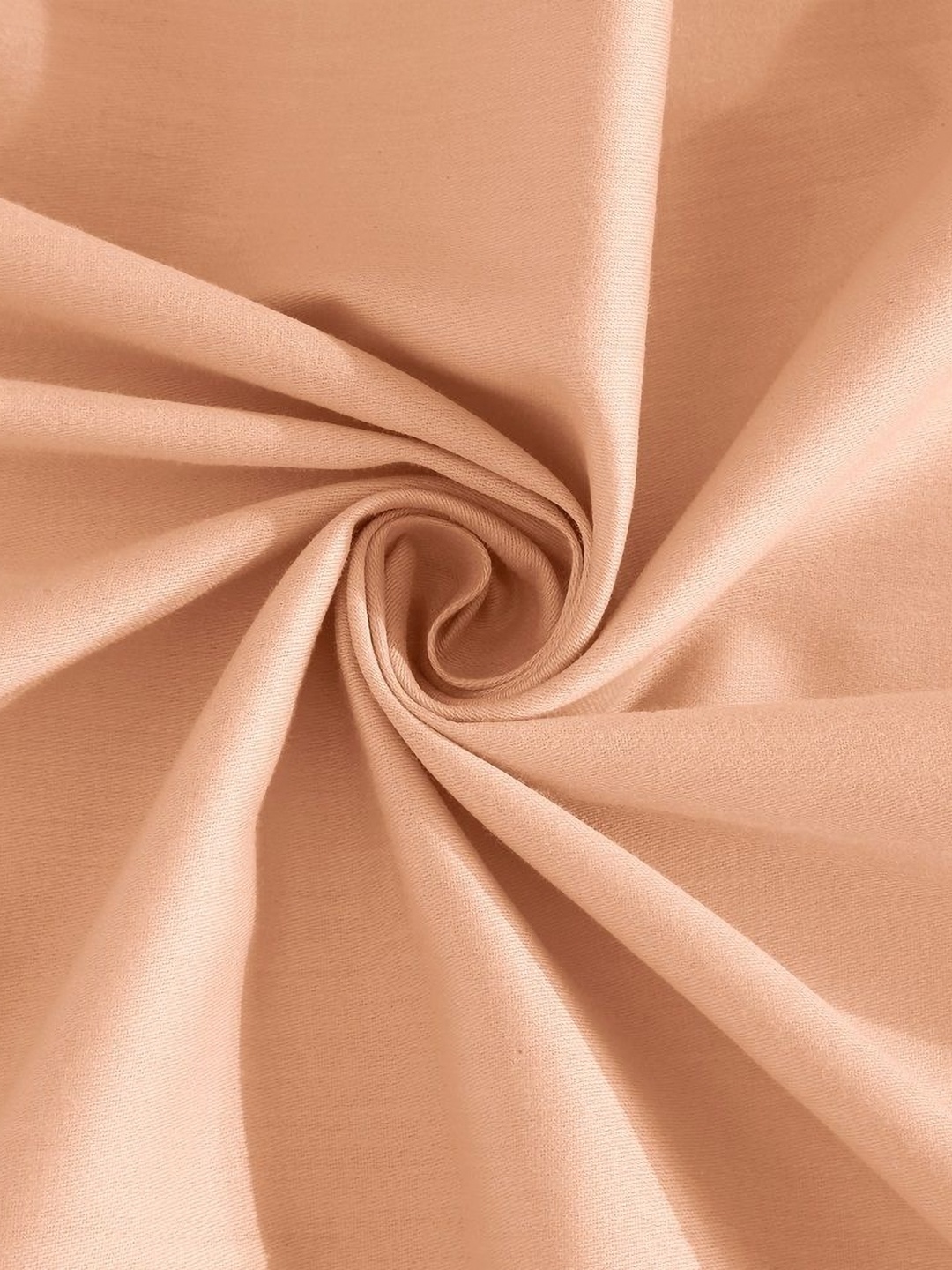 

MARK HOME Peach-Coloured Cotton 210 TC Single Bedsheet with 1 Pillow Cover-2.28m x 1.37 m