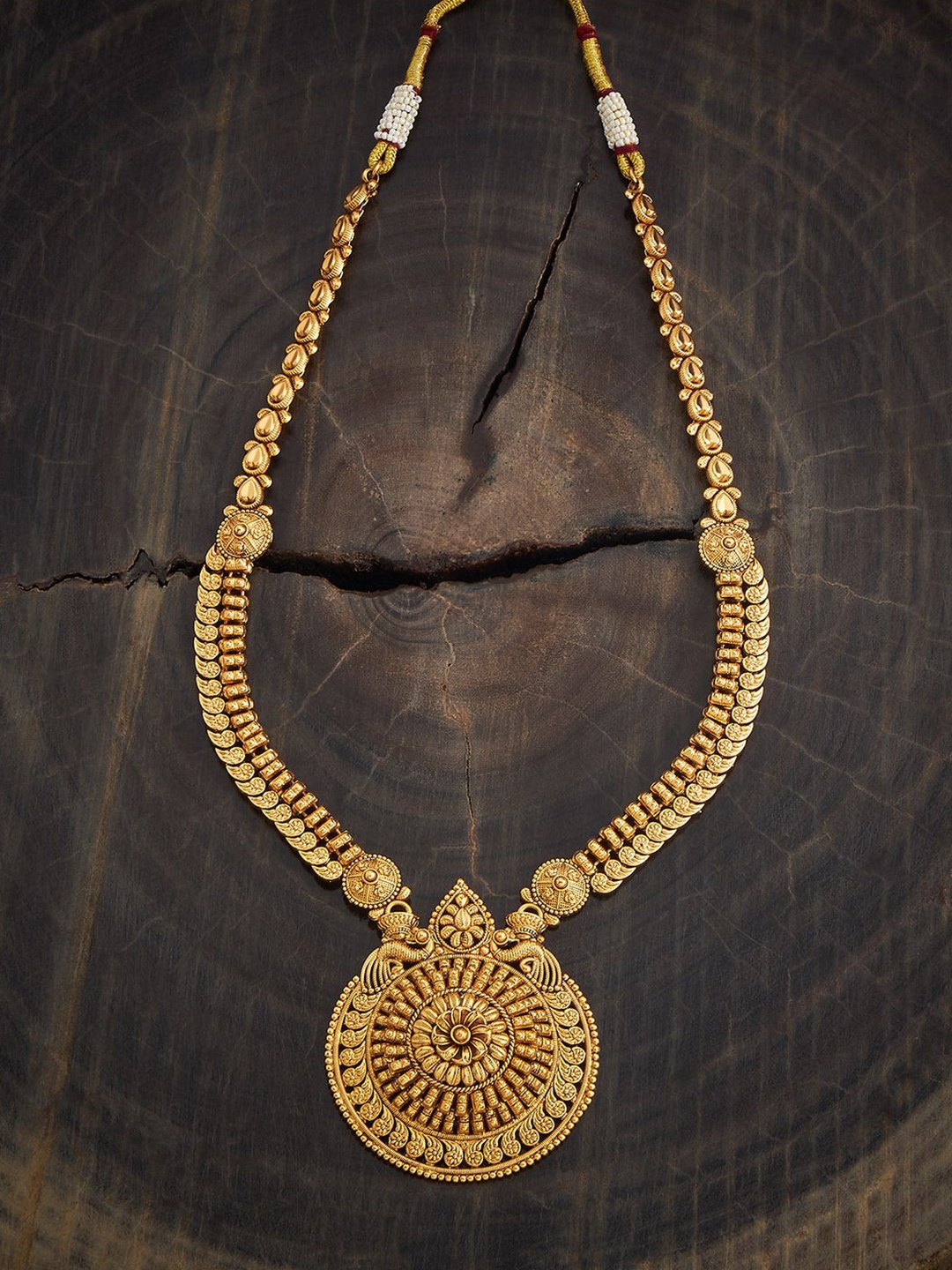 

Kushal's Fashion Jewellery Copper Gold-Plated Antique Necklace