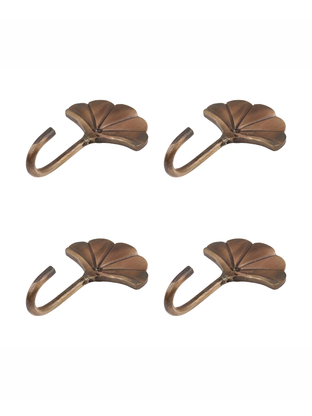 

IndianShelf Bronze 4 Pieces Textured Iron Mushroom Shaped Wall Hooks