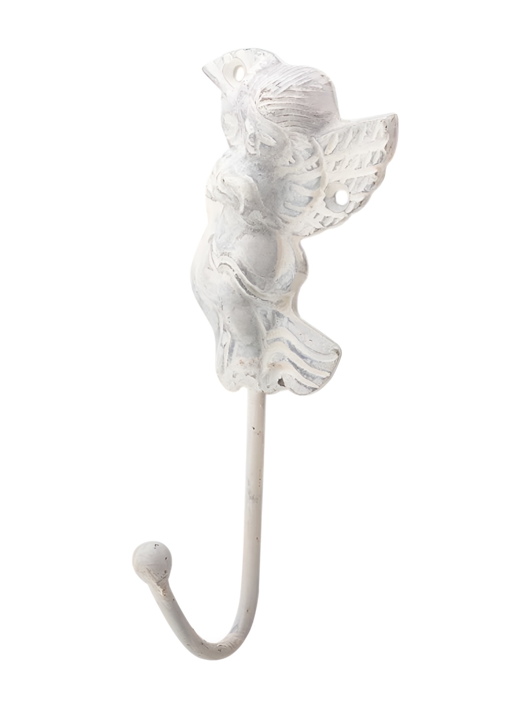 

IndianShelf White Angel Iron Wall Hooks