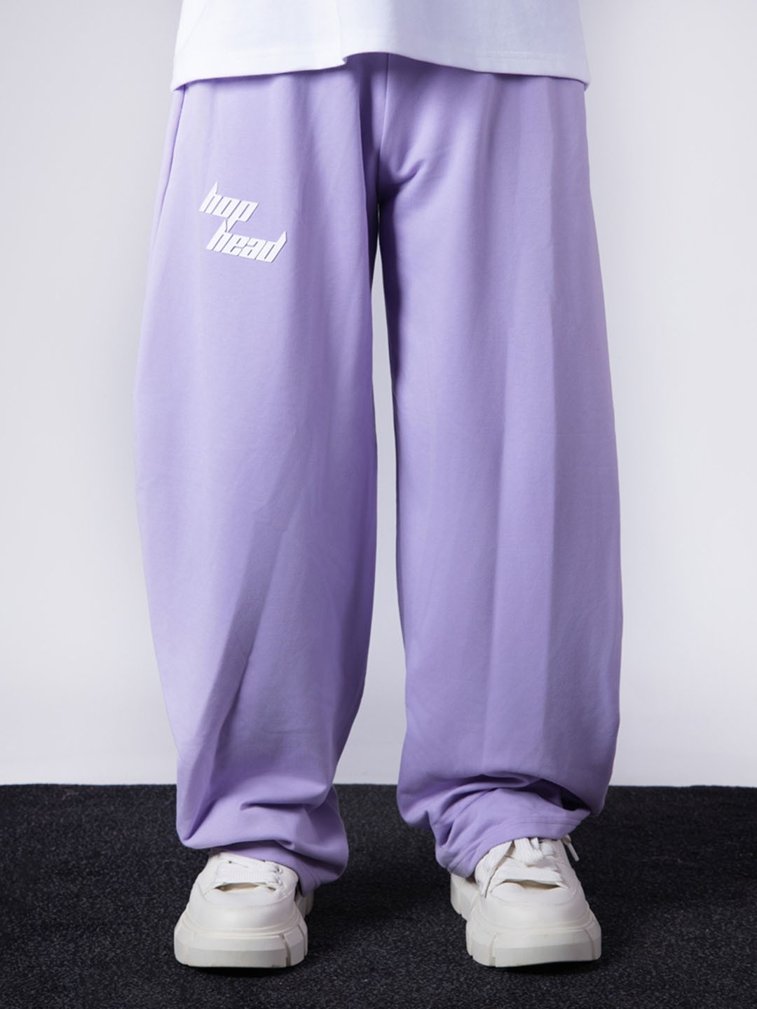 

HOP HEAD Men Loose Fit Easy Wash Slip-On Track Pants, Lavender