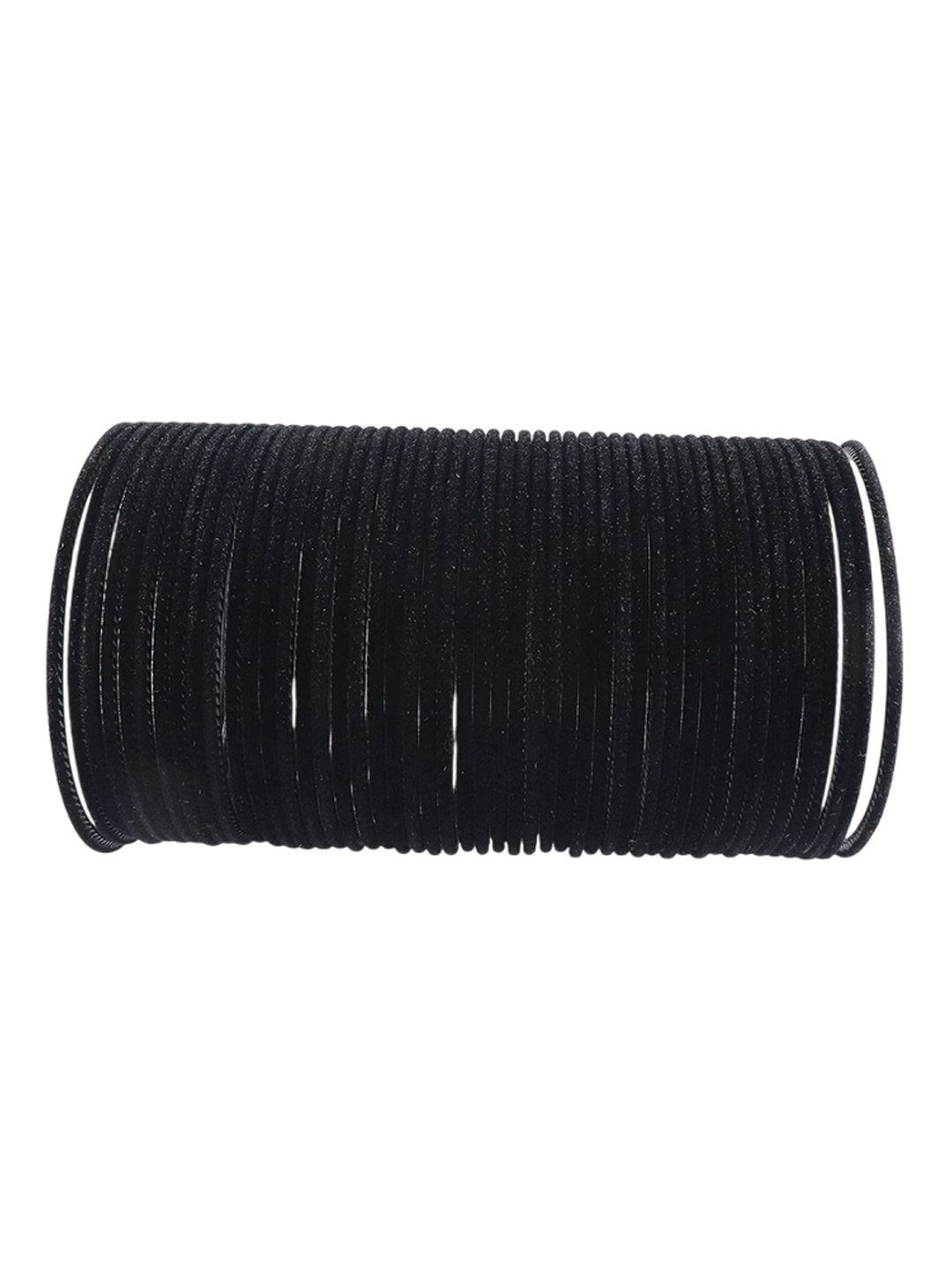 

ZULKA Set of 48 Black Solid Velvet Bangles