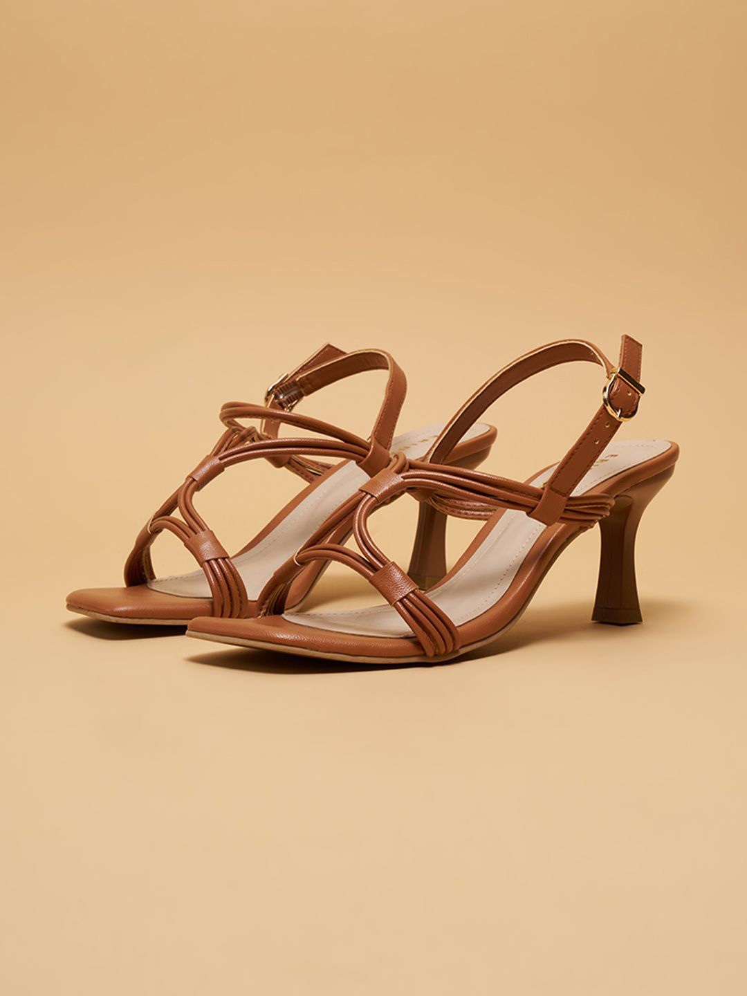 

ERIDANI Fradell Strappy Heels, Tan