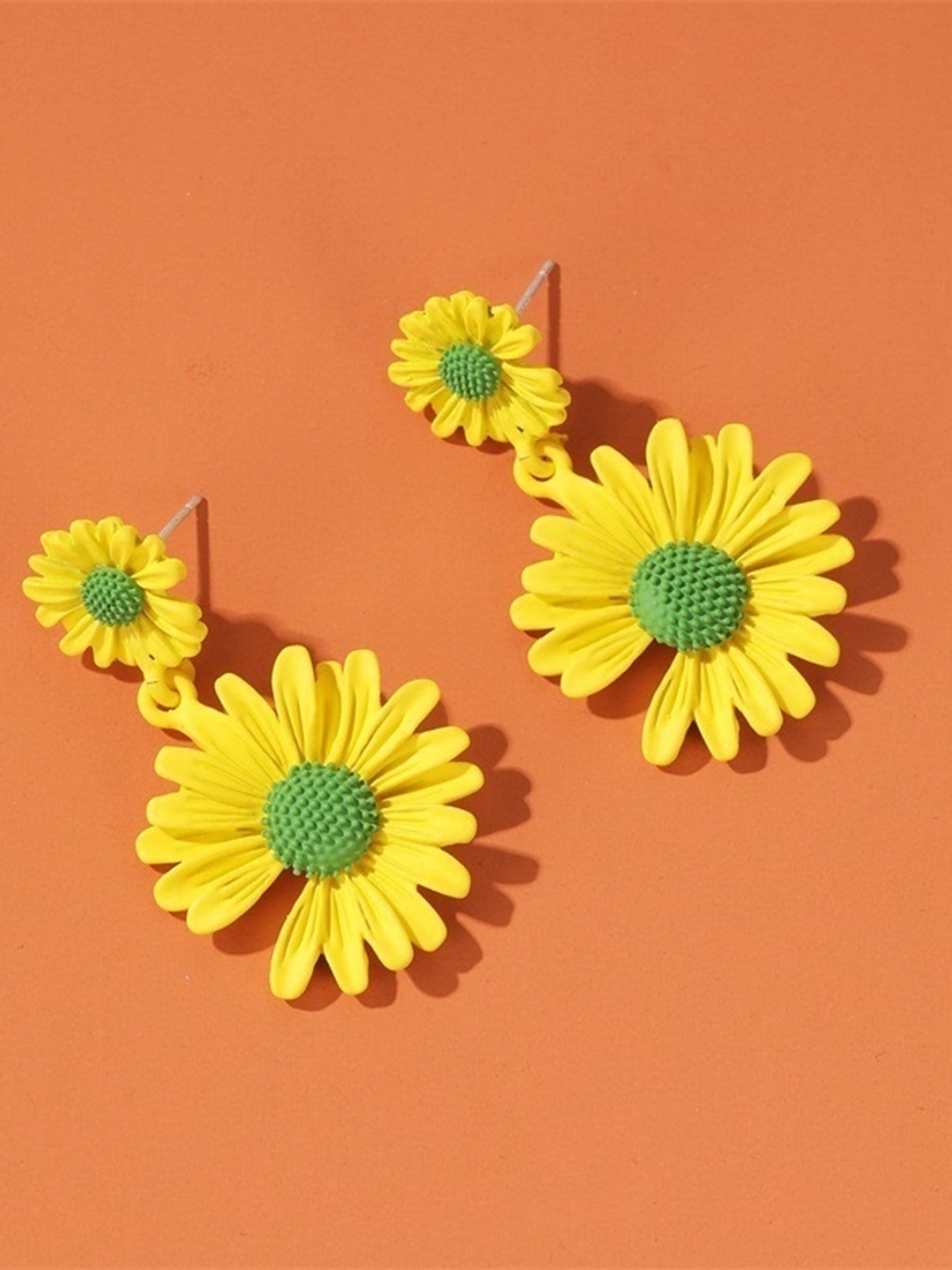 

DESTINY JEWELS Floral Drop Earrings, Yellow