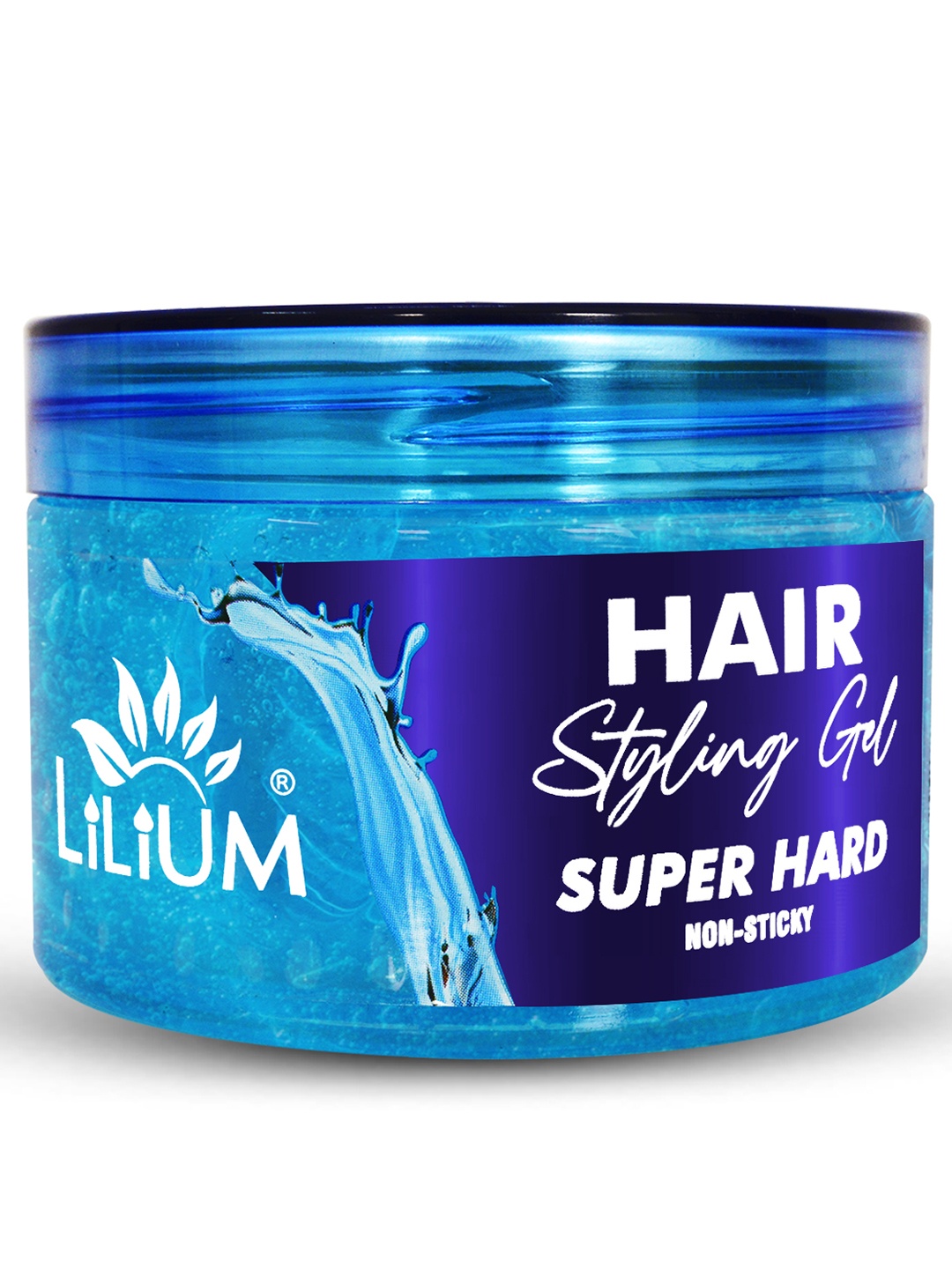 

Lilium Men Non-Sticky Super Hard Hair Styling Gel- 250 ml, Blue