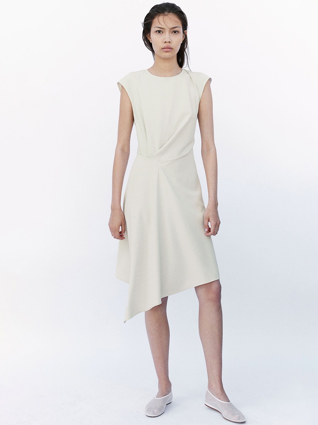 

H&M Draped Dress, Beige