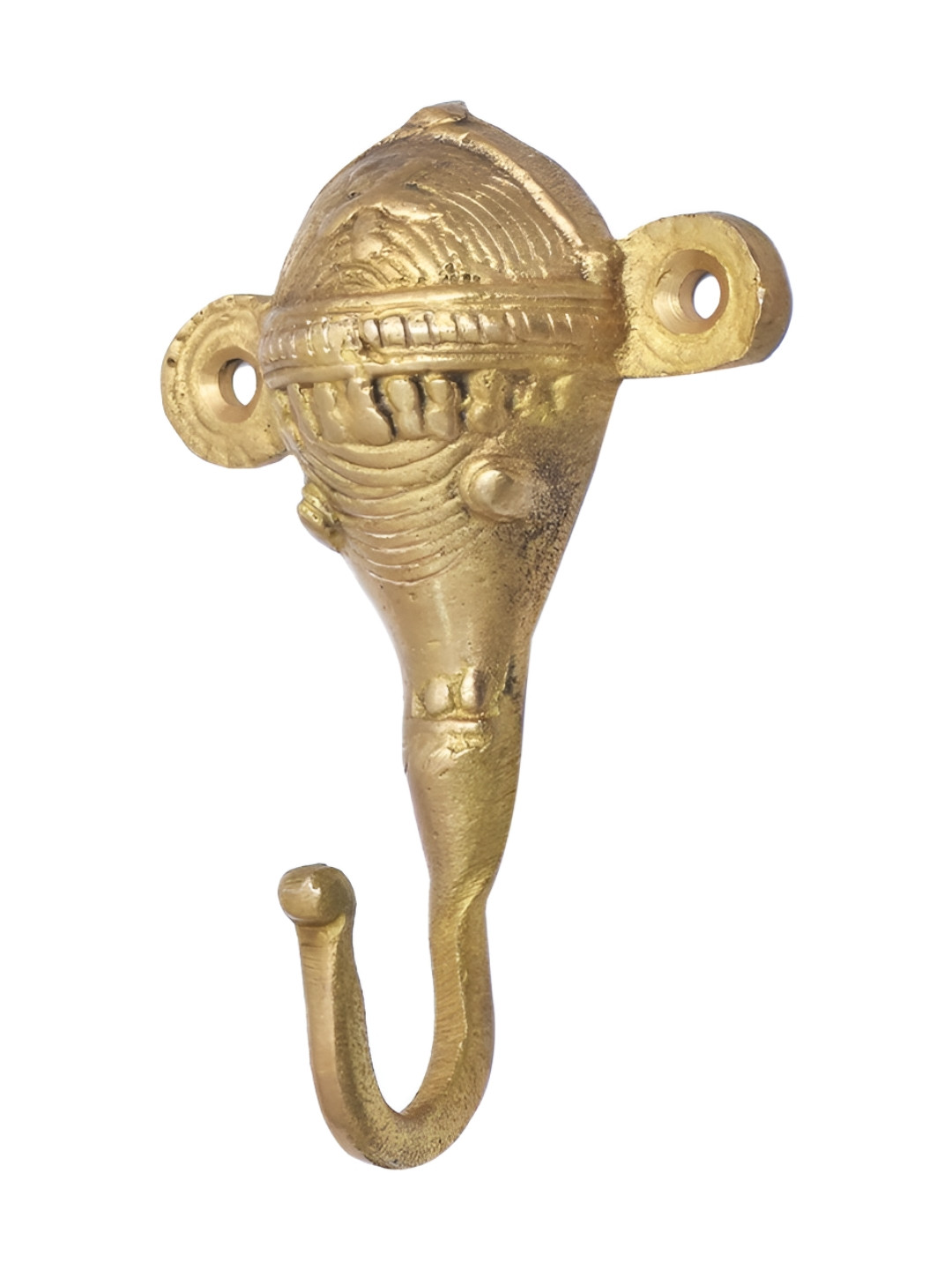 

IndianShelf Gold Toned Elephant Textured Brass Wall Hook