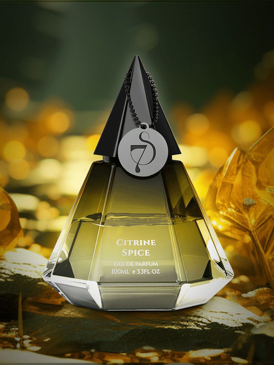 

7S Citrine Spice Long Lasting Eau De Parfum- 100 ml, Yellow