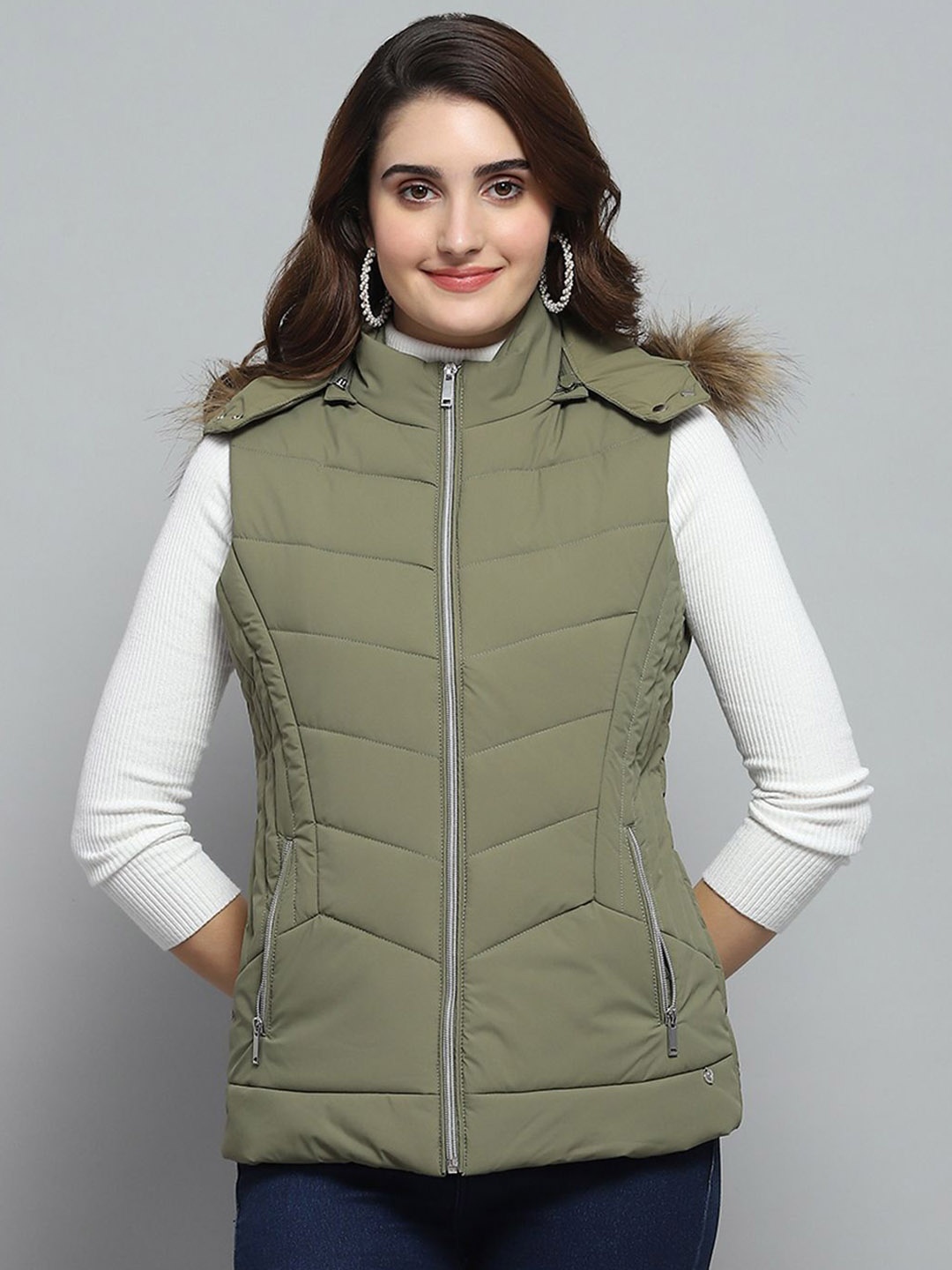 

Monte Carlo Women Lightweight Outdoor Puffer Jacket, Green