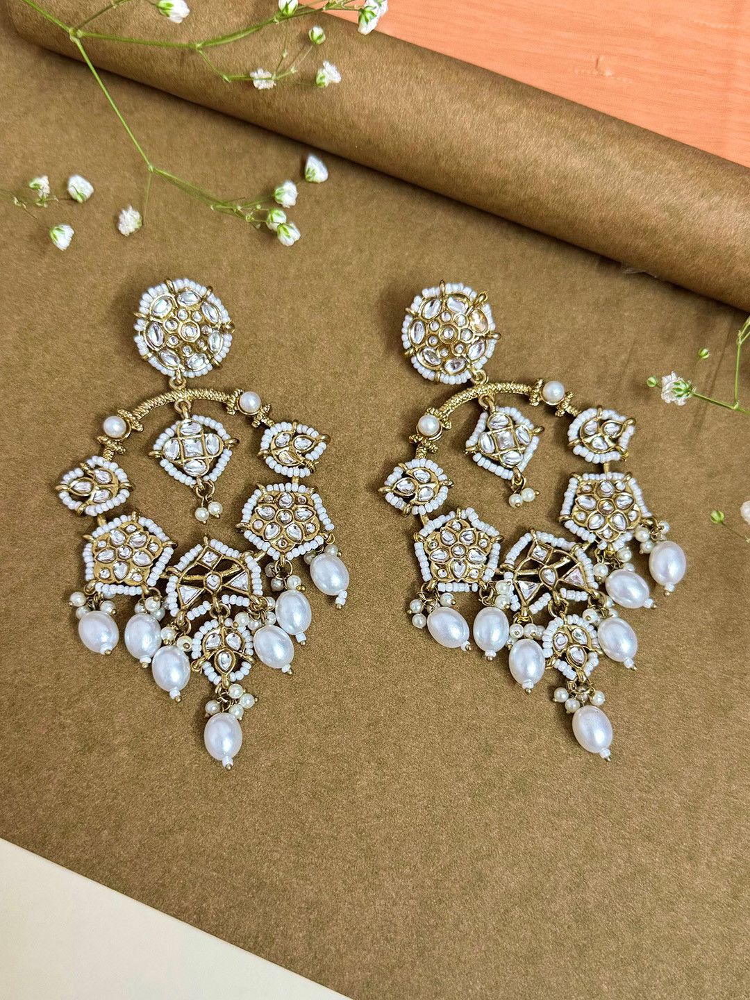 

SUBHAGALANKAR Circular Chandbalis Earrings, Gold