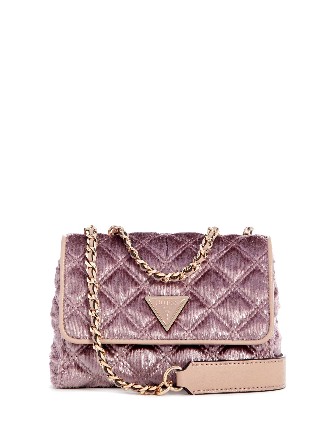 

GUESS Women Solid Structured Sling Bag, Mauve