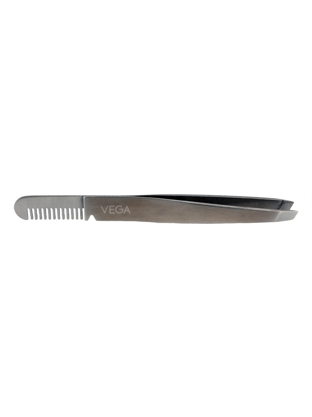 

VEGA 2 In 1 Brow Groomer & Tweezer - TWE-01, Silver