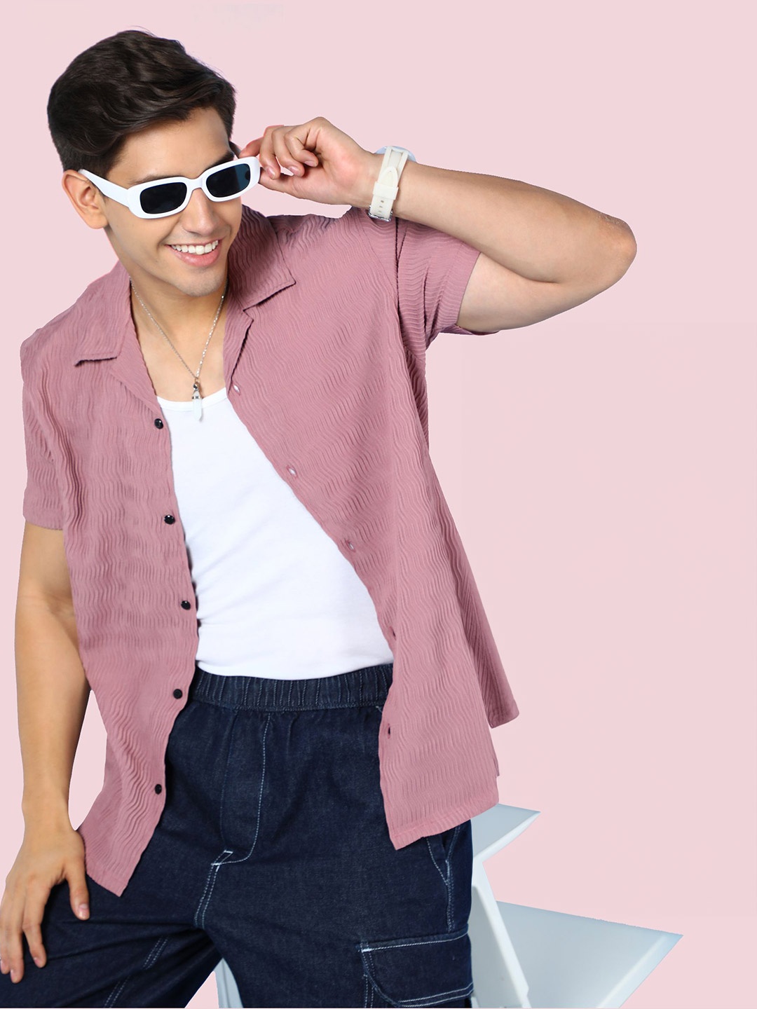 

INDICLUB Men Casual Shirt, Purple