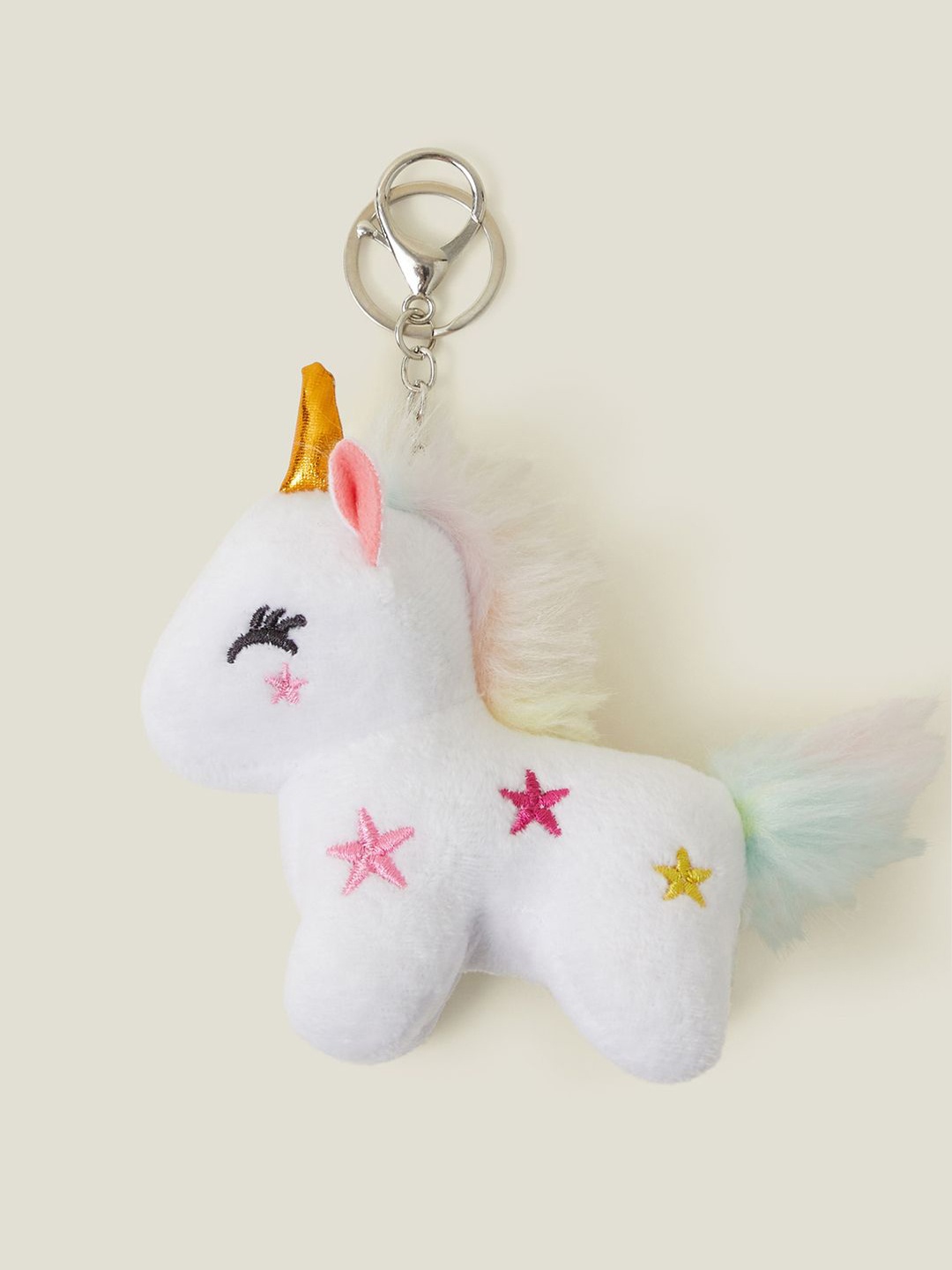 

Accessorize Unicorn Bag Charm Key Chain, White