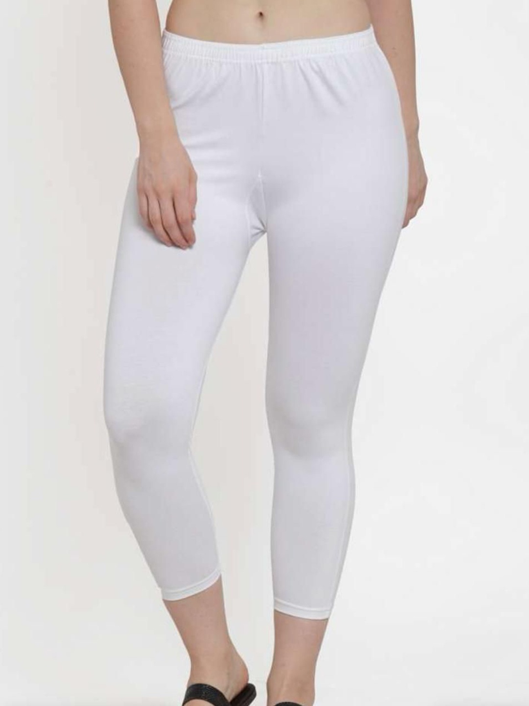 

Ladyland incorporation Women Mid-Rise Three-Fourth Length Leggings, White