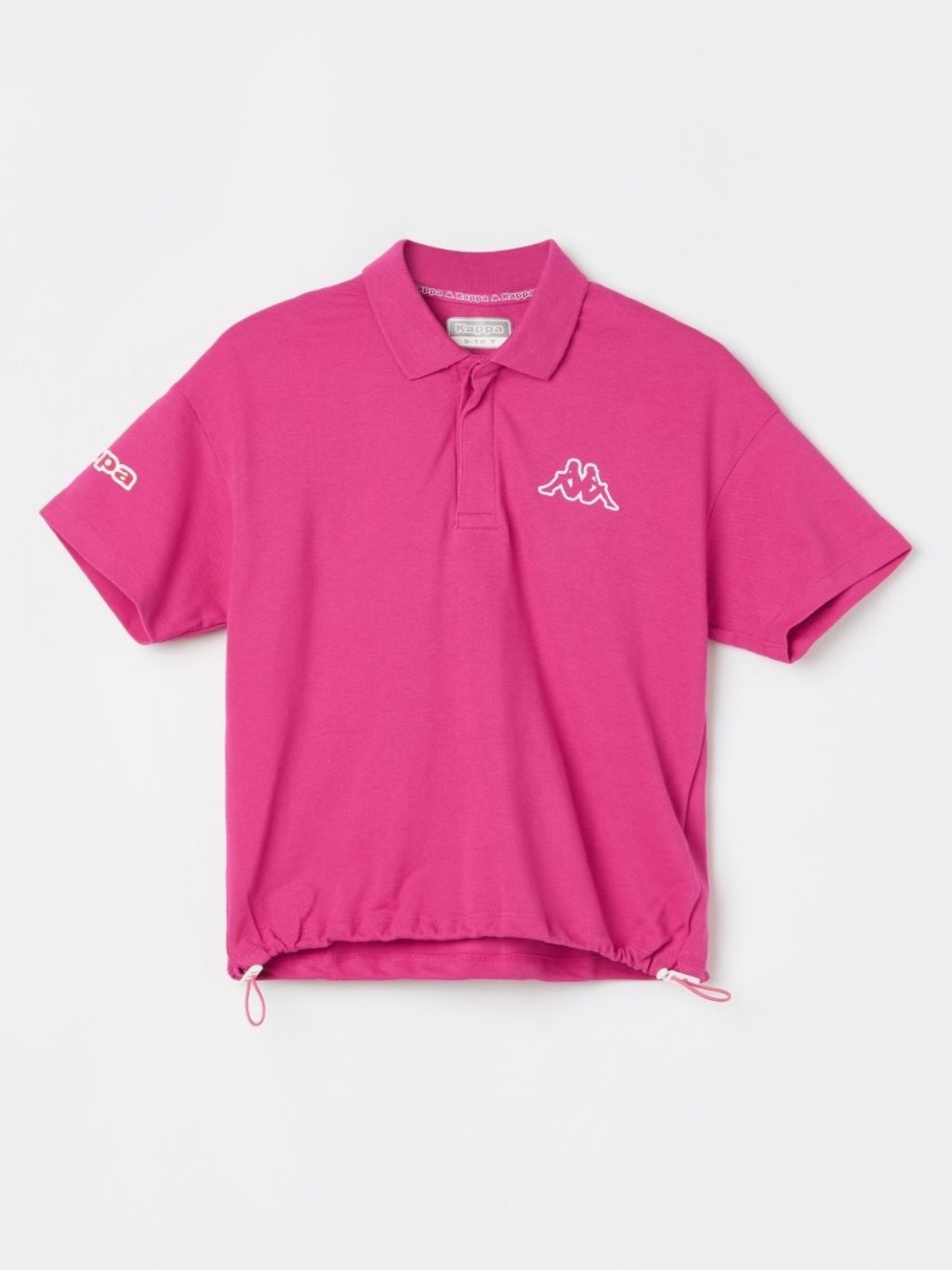 

Kappa Girls Solid Polo Collar Cotton T-shirt, Pink