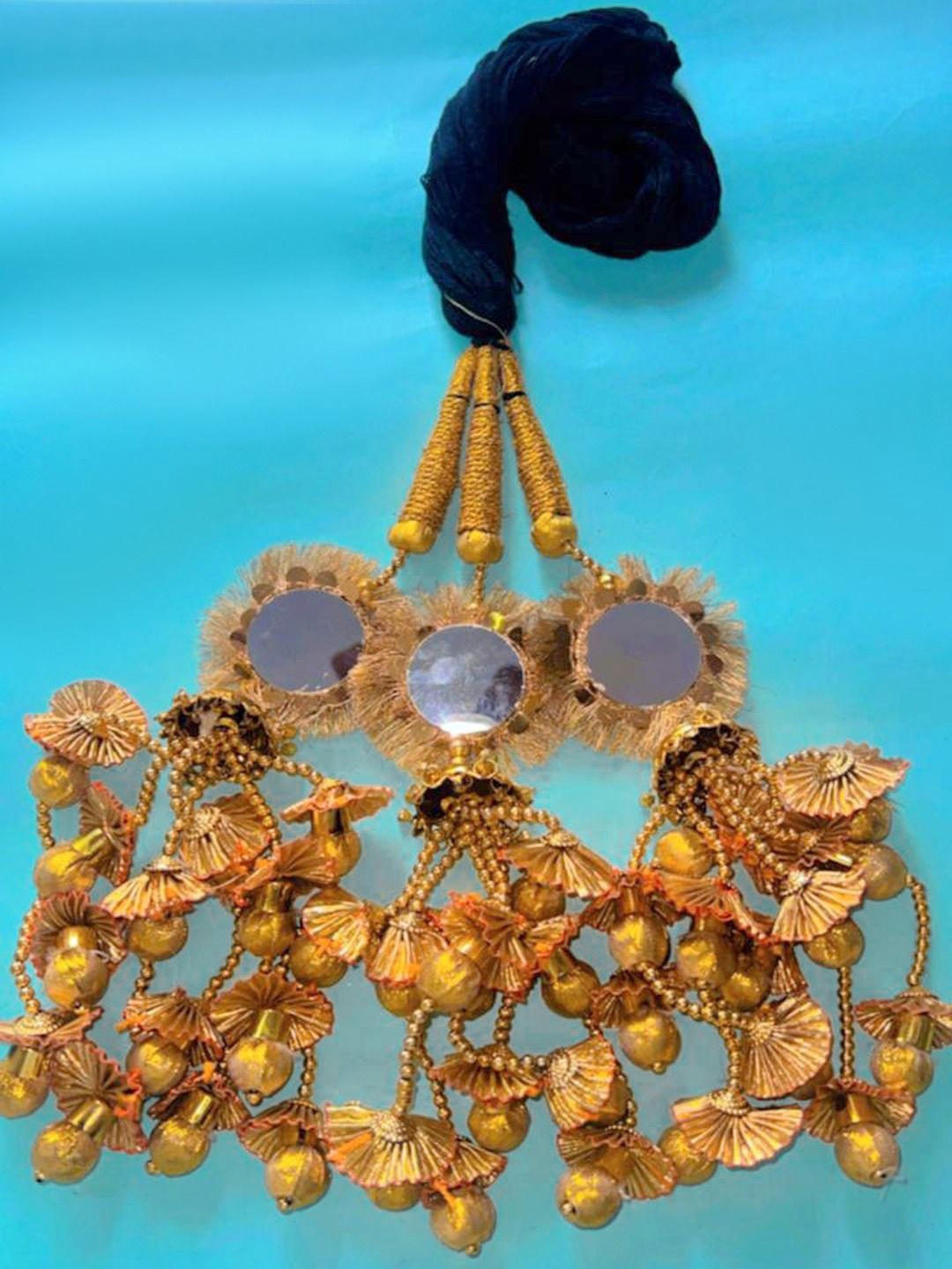 

VAGHBHATT Women Patiala Bridal Paranda/Parandi Hair Accessory Set, Gold
