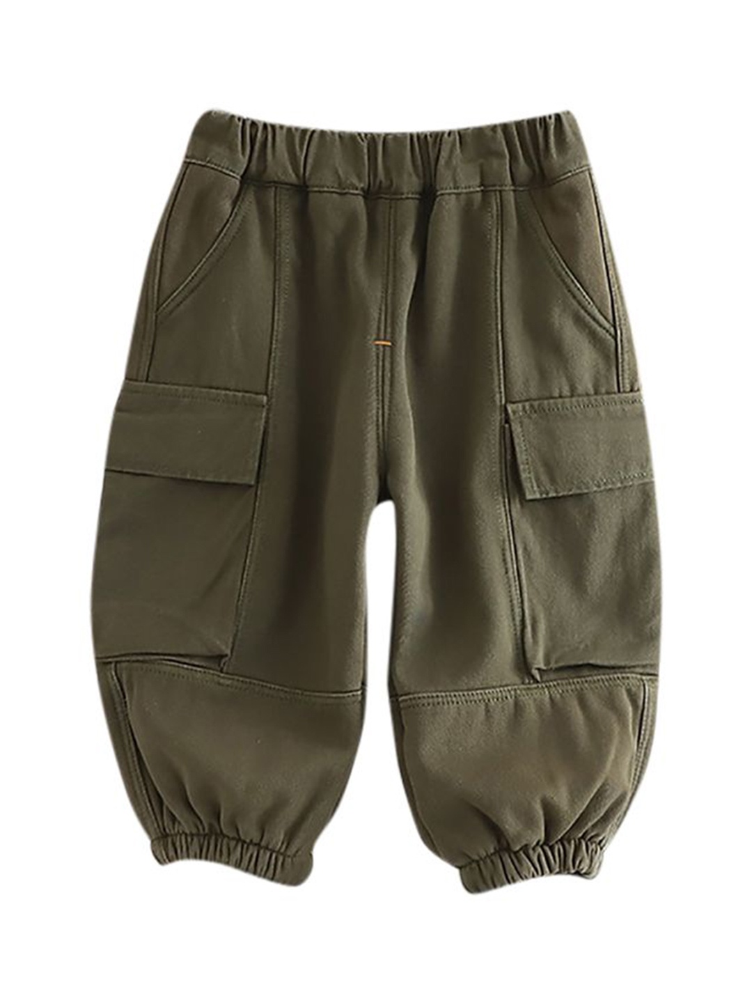

StyleCast x Revolte Boys Cotton Mid-Rise Joggers Trouser, Green