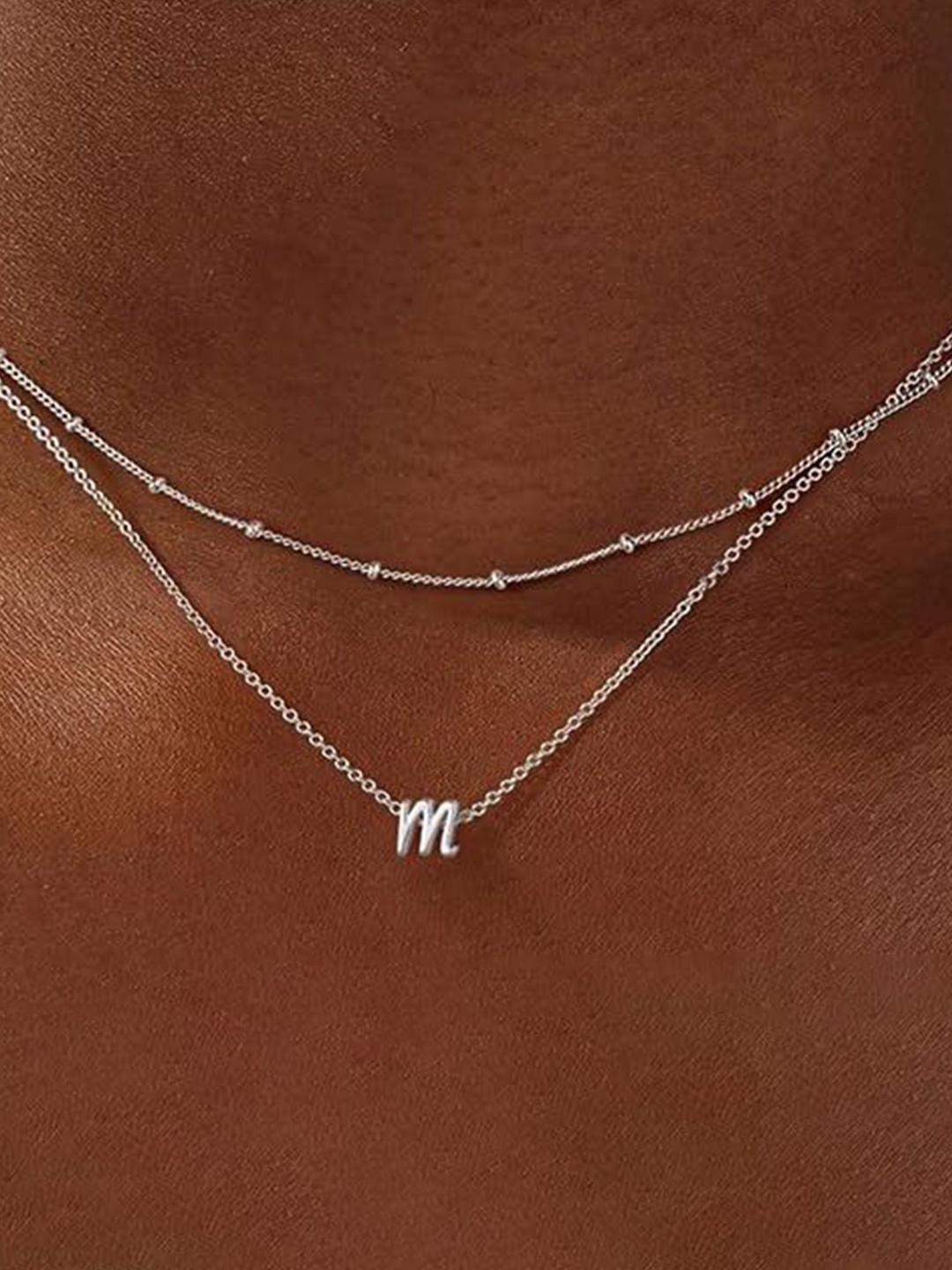 

StyleCast x Revolte Brass Silver-Plated Layered Necklace