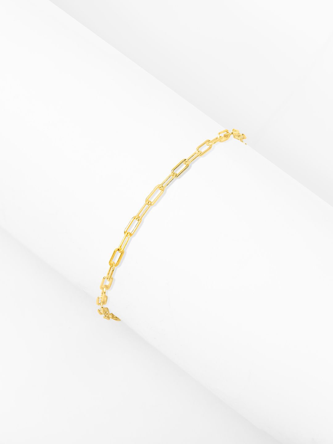 

Nistra Suave Minimalist Sterling Silver Gold-Plated Link Bracelet