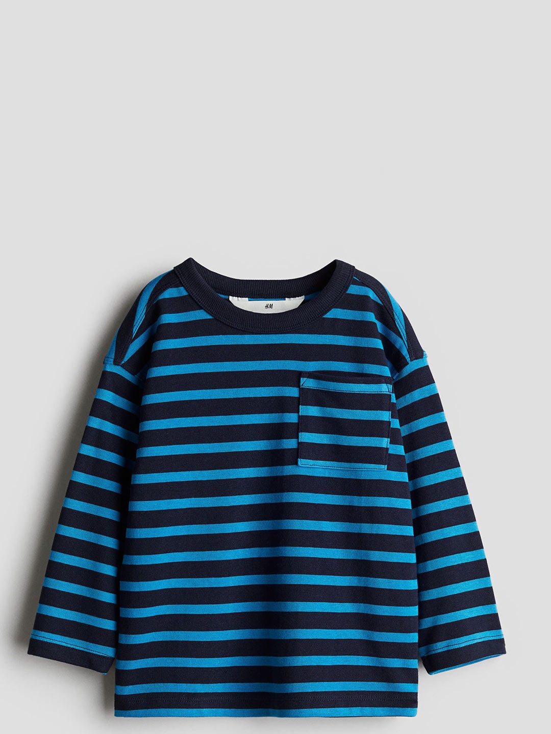

H&M Long-sleeved T-Shirt, Blue