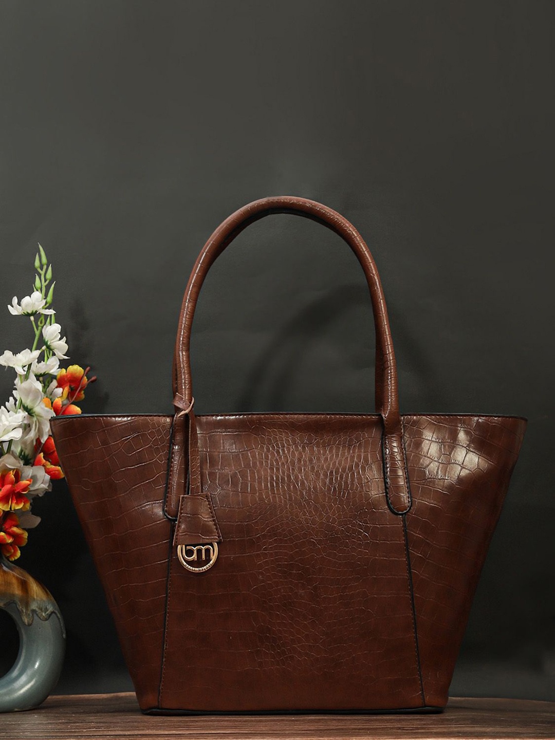 

Bagsy Malone Animal PU Structured Tote Bag, Brown