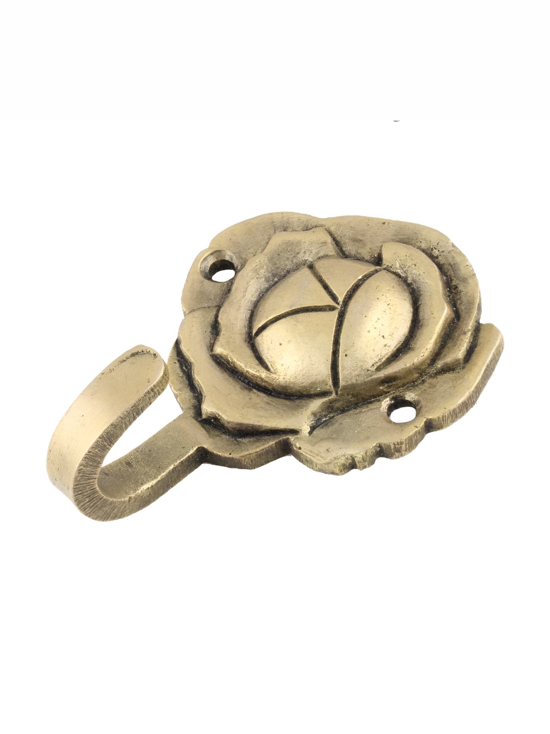 

IndianShelf Gold Toned Textured Brass Wall Hook