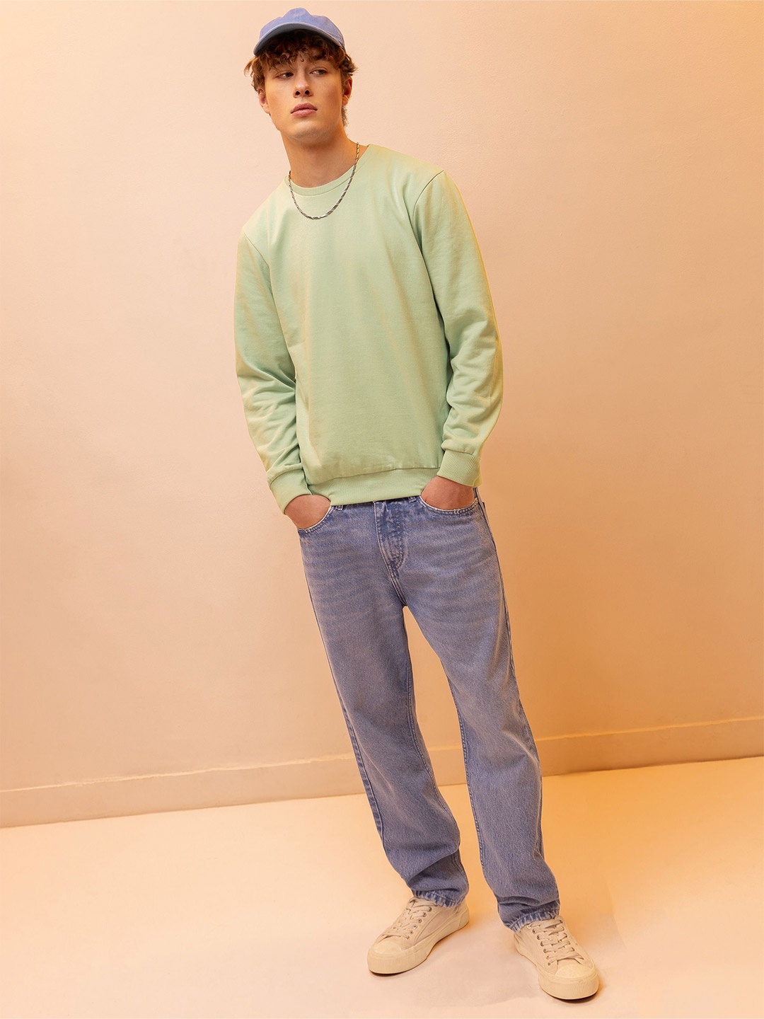 

Beyoung Men Cotton Pullover Sweatshirt, Green