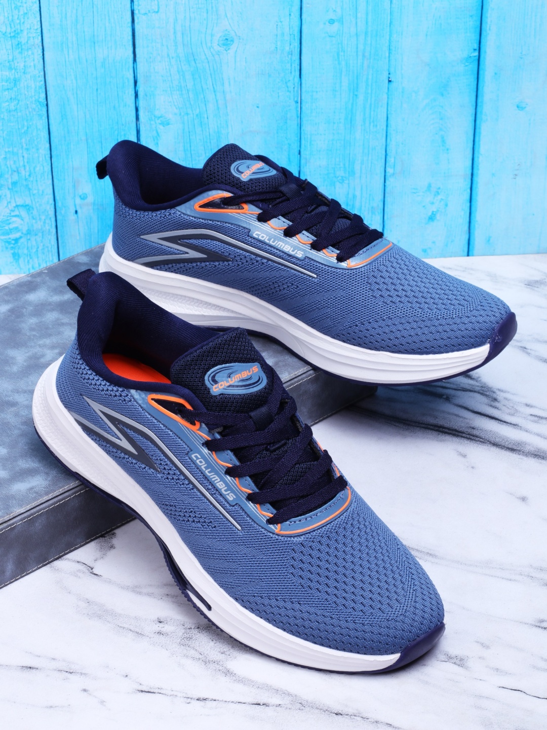 

Columbus Men Lace-Ups Running Shoes, Blue