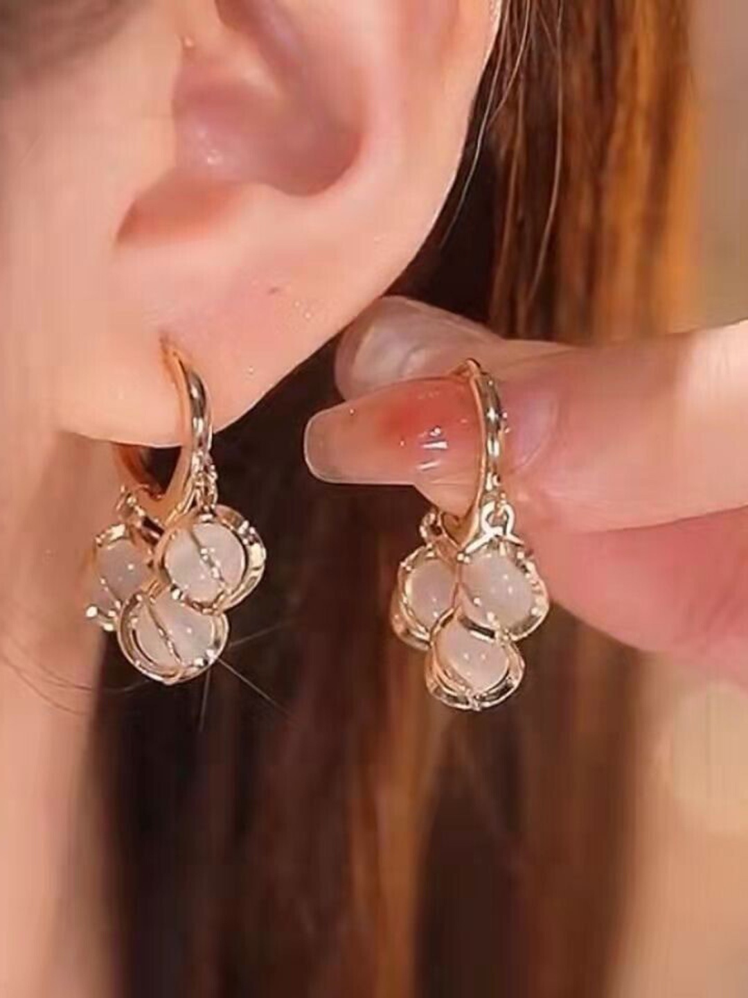 

DESTINY JEWELS Gold-Plated Teardrop Shaped Drop Earrings