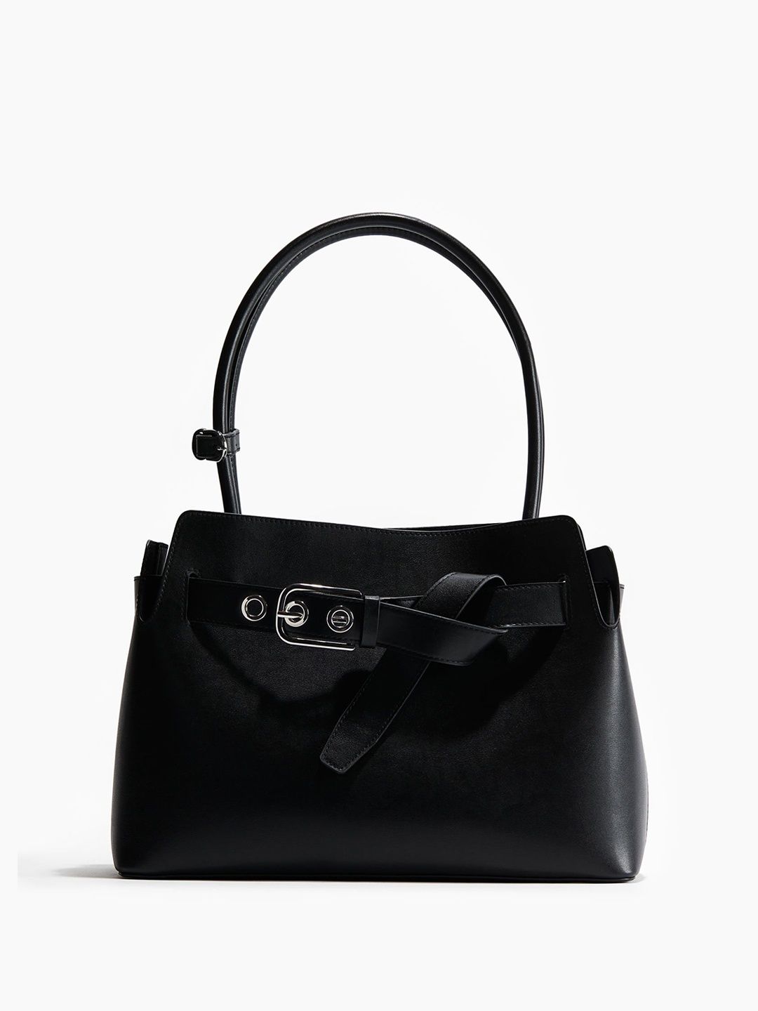 

H&M Strap-Detail Tote Bag, Black