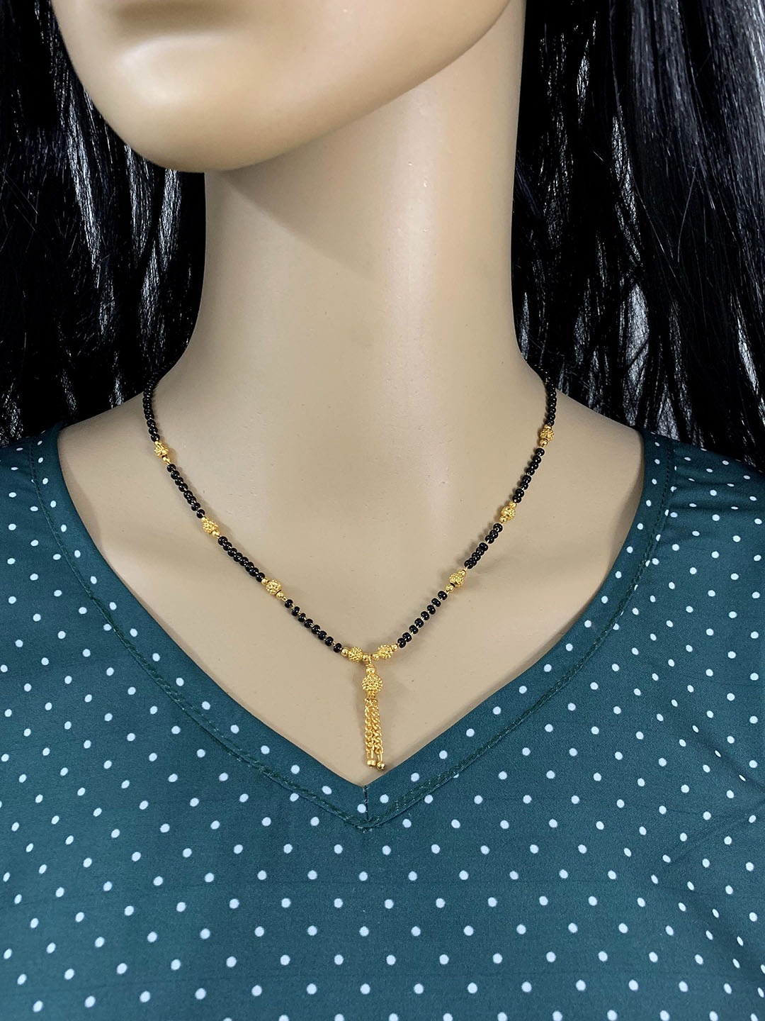 

Wynona Set of 2 Gold Plated Beaded Mangalsutra