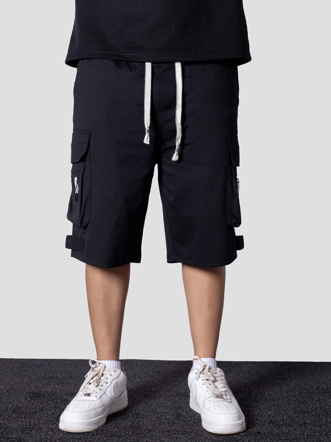 

Hop Head Black Military Cargo Oversized Shorts
