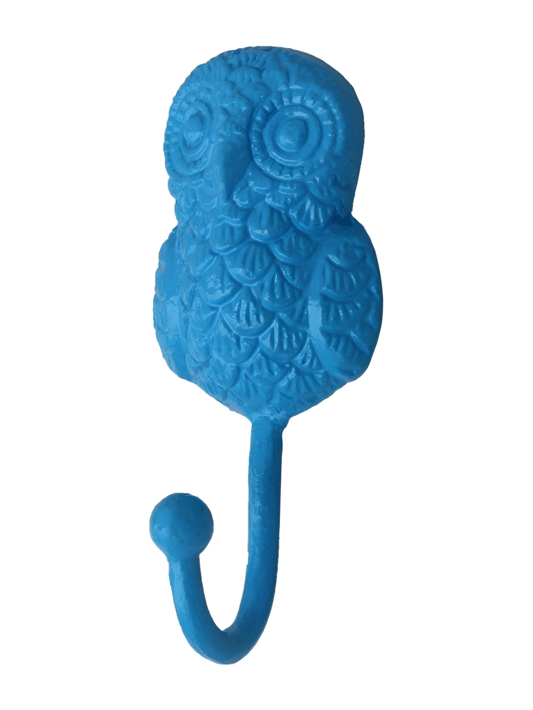

IndianShelf Turquoise Blue Iron Owl Key Hooks Hangers For Clothes Wall Mounted