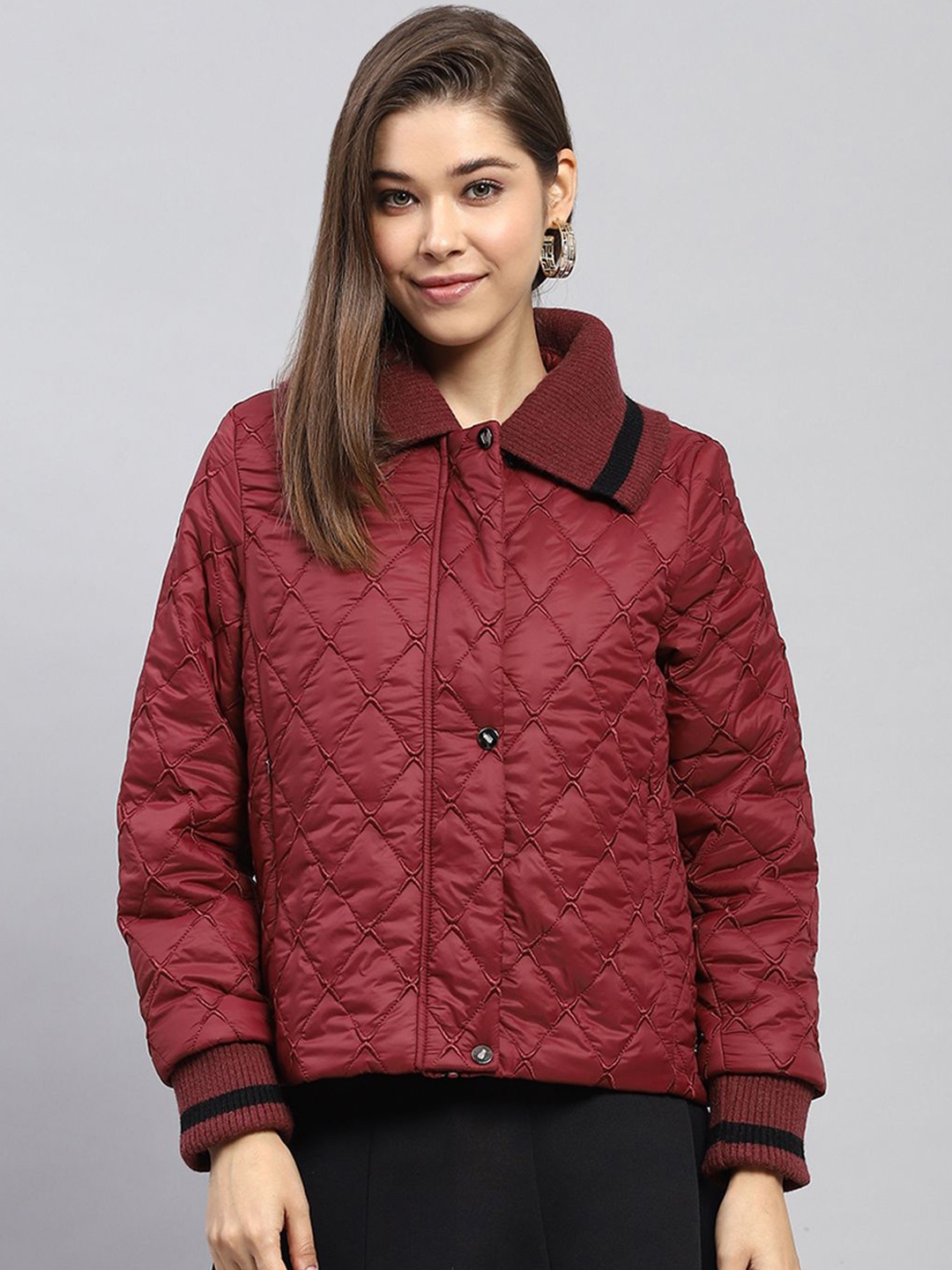 

Monte Carlo Women Floral Lightweight Outdoor Quilted Jacket, Maroon