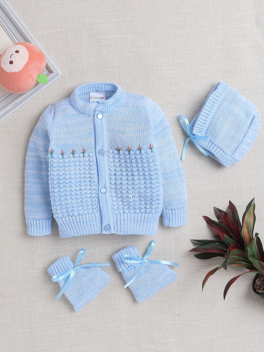 

BUMZEE Boys Round Neck Sweater, Blue