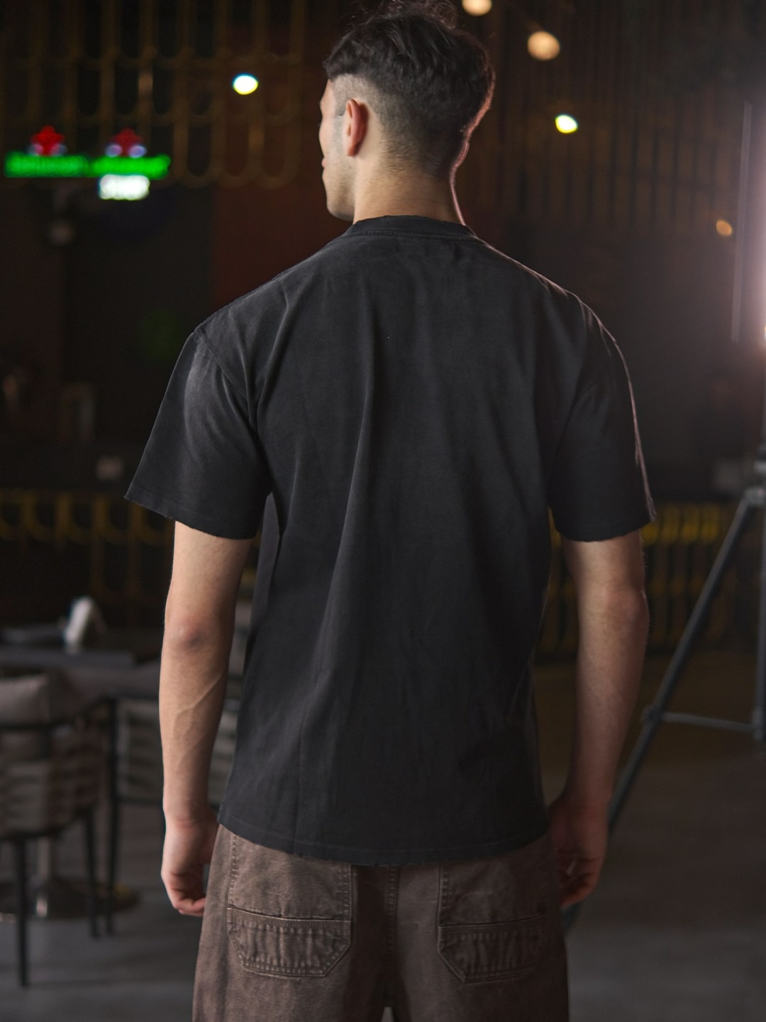 

ODETTE Men Printed T-shirt, Black