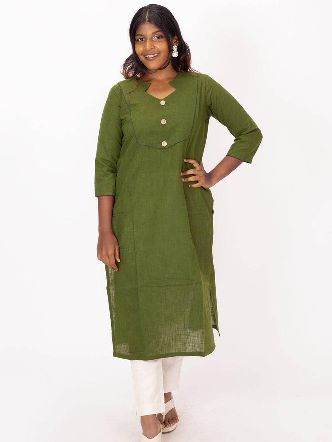 

Avishya Pure Cotton Kurta, Green