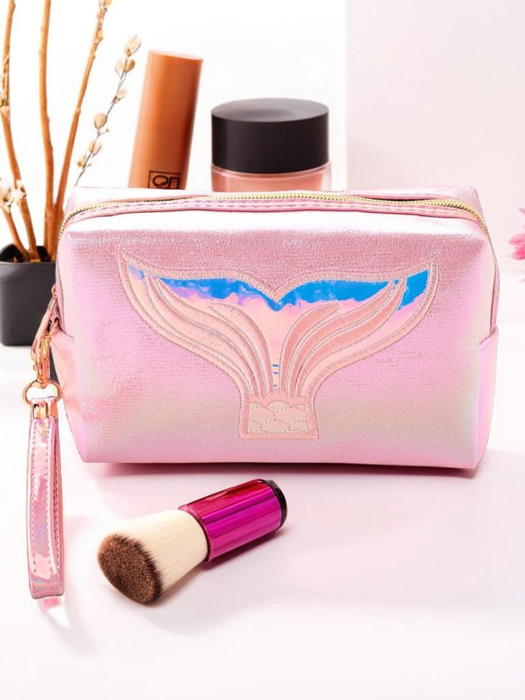 

Tinker Squad Girls Embellished Compact Makeup Pouch, Pink