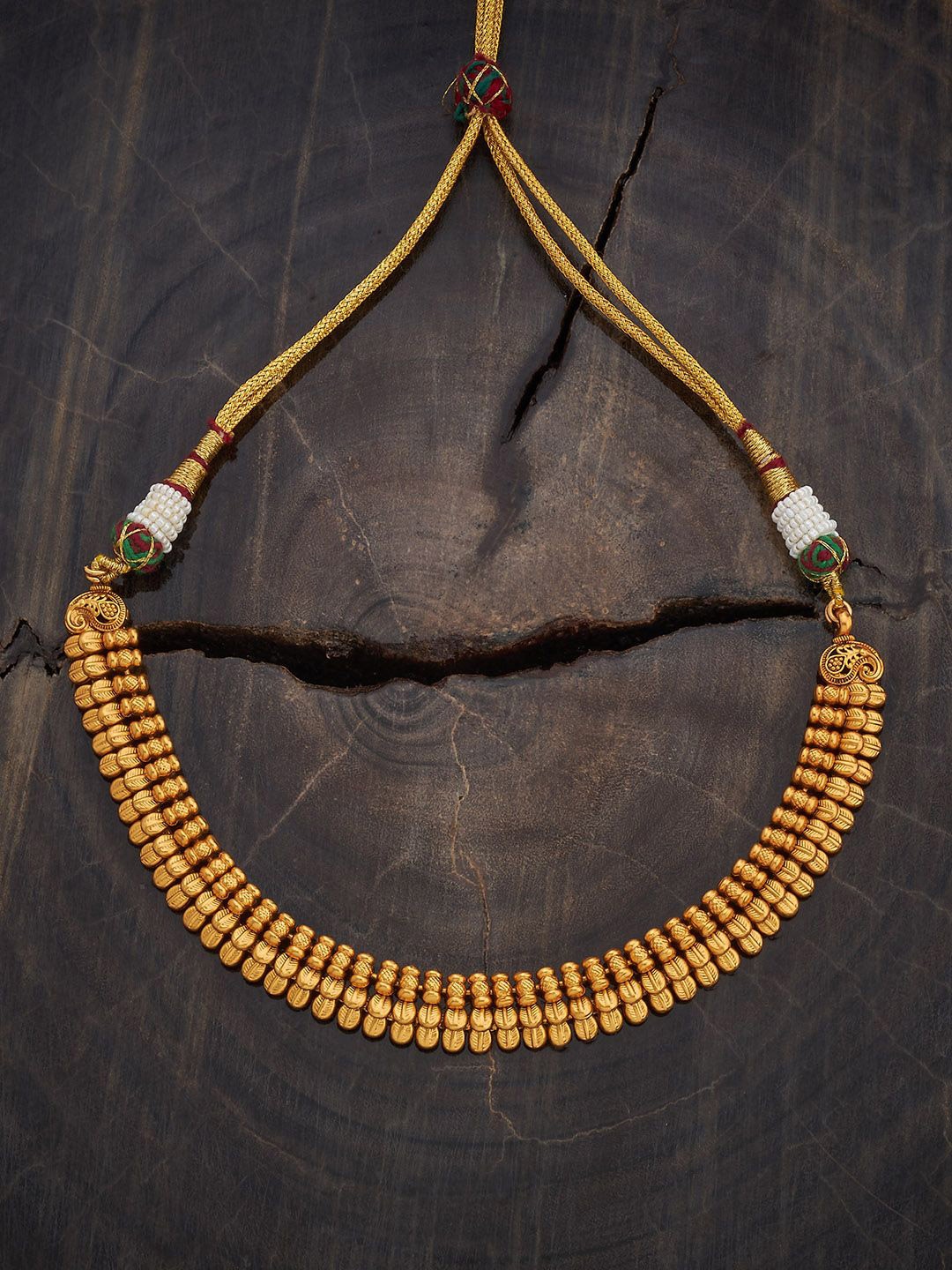 

Kushal's Fashion Jewellery Gold-Plated Antique Necklace