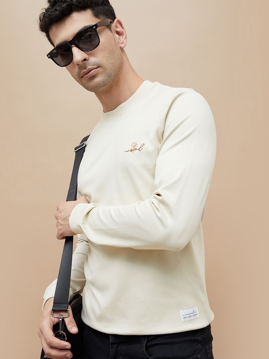 

CODE by Lifestyle Men Embroidered Pullover Sweatshirt, Beige