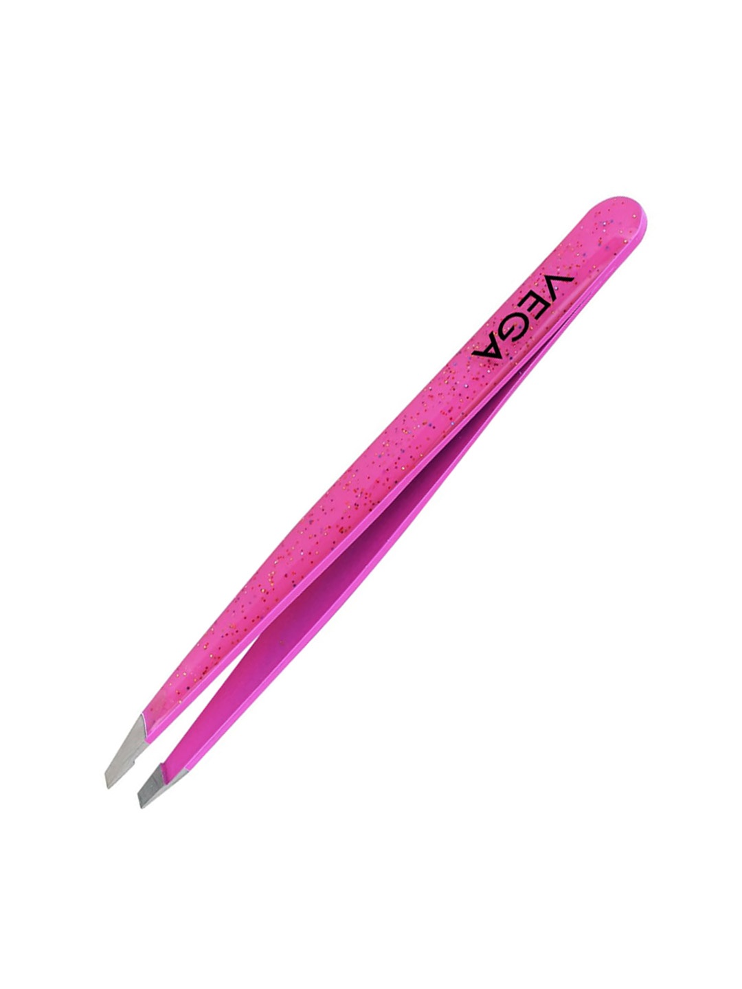 

VEGA All That Glitter Slant Tip Tweezer - TW-06, Pink