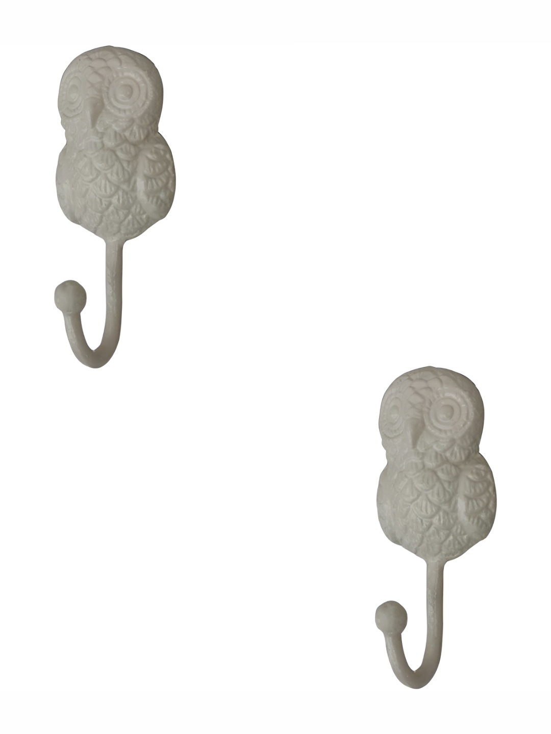 

IndianShelf Cream- Coloured 2 Piece Iron Owl Wall Hangings Hooks