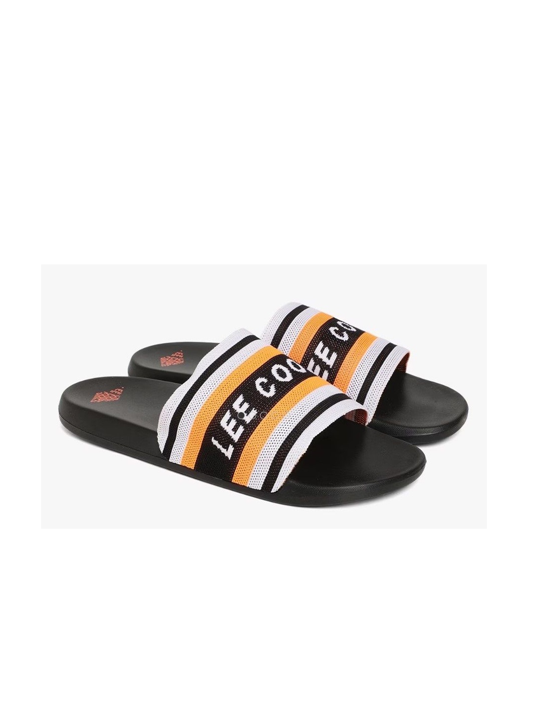 

Lee Cooper Men Striped Sliders, Black