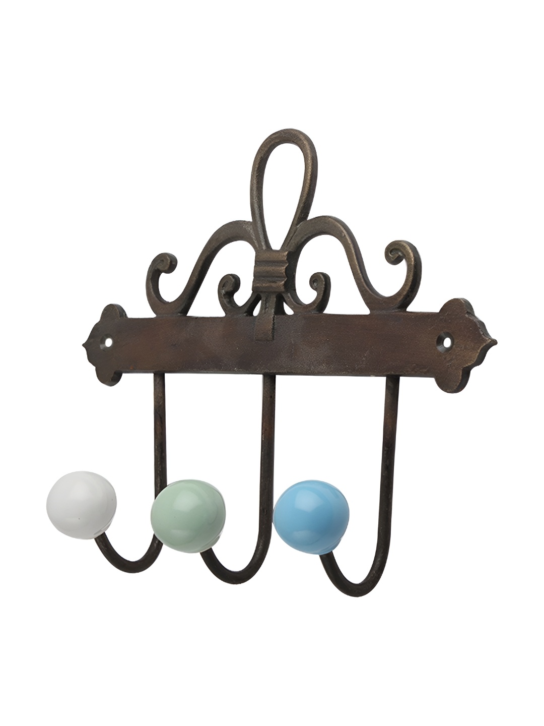 

IndianShelf Bronze Toned Ceramic Solid Coat Hooks Door Hanger
